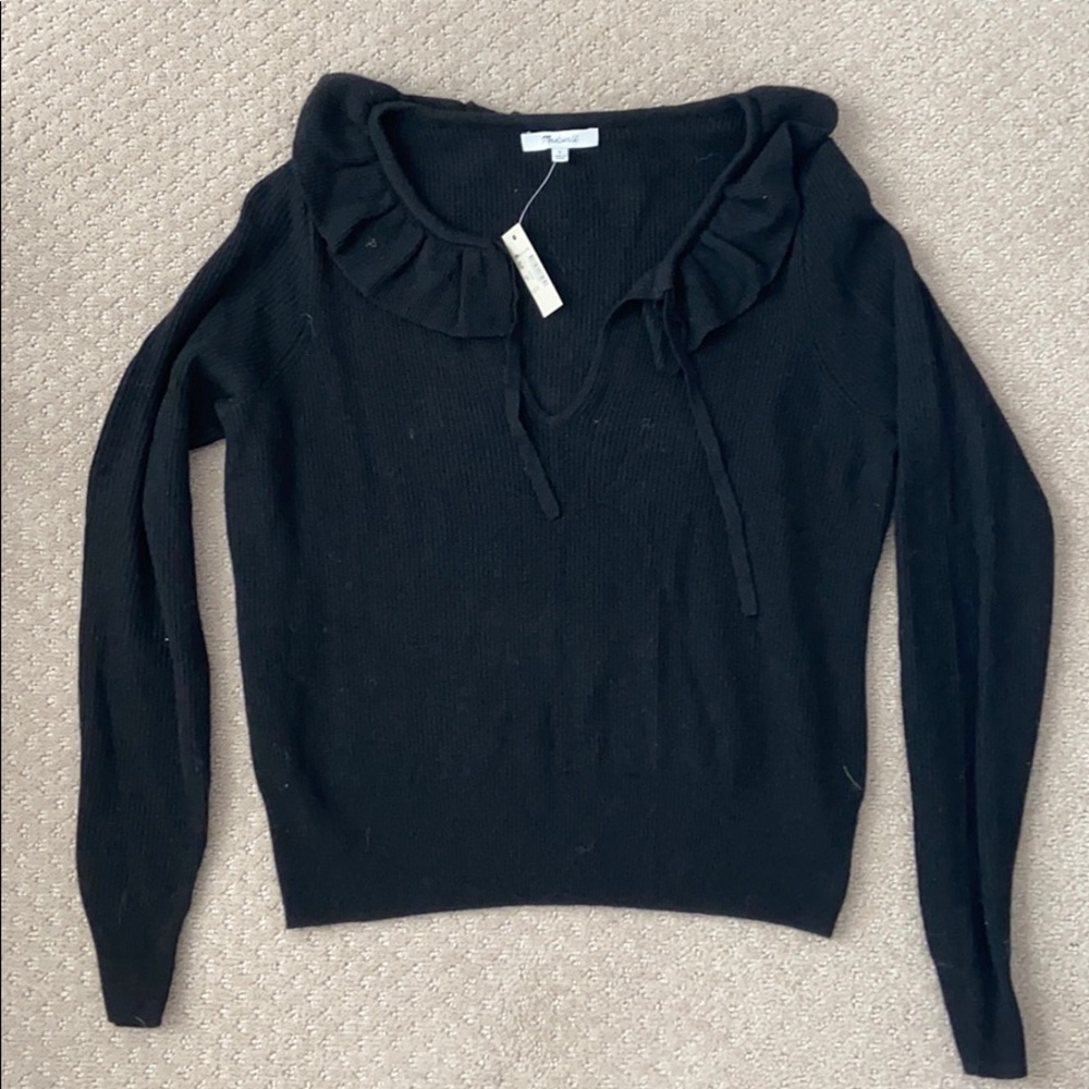 Madewell ruffle collar sweater